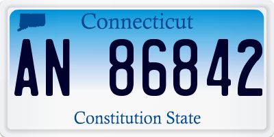 CT license plate AN86842