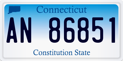 CT license plate AN86851