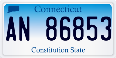CT license plate AN86853