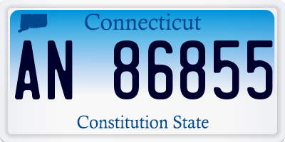 CT license plate AN86855