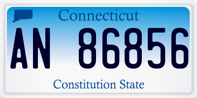 CT license plate AN86856