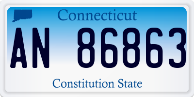 CT license plate AN86863
