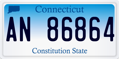 CT license plate AN86864