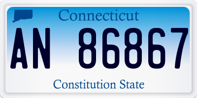 CT license plate AN86867