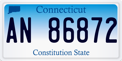 CT license plate AN86872