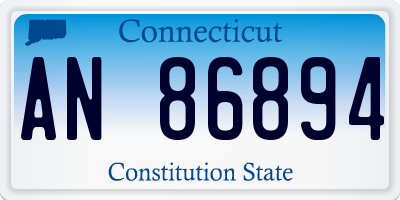 CT license plate AN86894