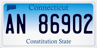 CT license plate AN86902