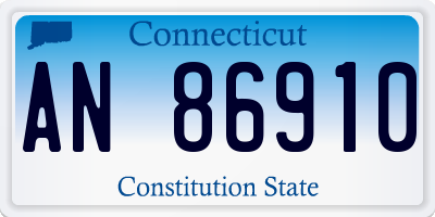 CT license plate AN86910