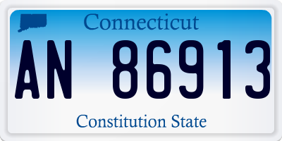CT license plate AN86913