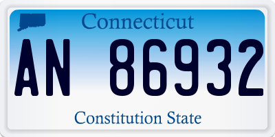 CT license plate AN86932