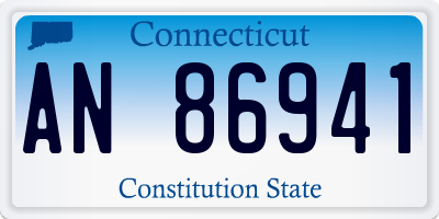 CT license plate AN86941