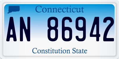CT license plate AN86942
