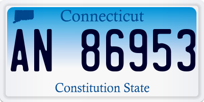 CT license plate AN86953
