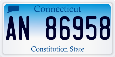 CT license plate AN86958