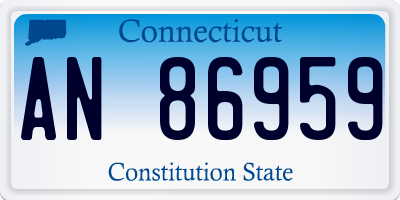 CT license plate AN86959