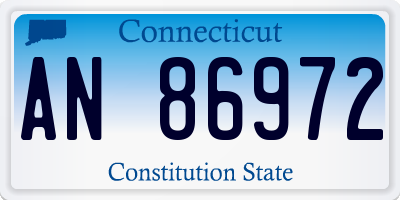 CT license plate AN86972