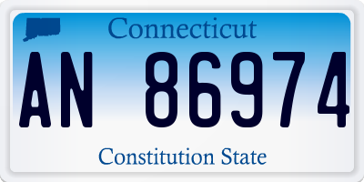 CT license plate AN86974