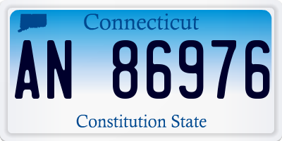 CT license plate AN86976