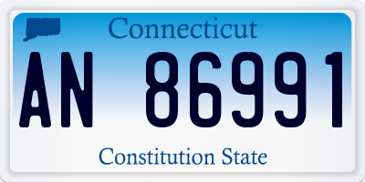CT license plate AN86991
