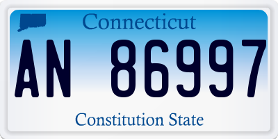 CT license plate AN86997