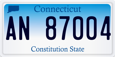 CT license plate AN87004