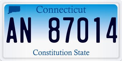 CT license plate AN87014