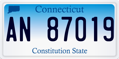 CT license plate AN87019