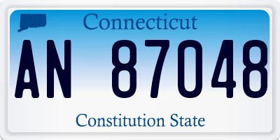 CT license plate AN87048