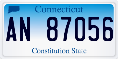 CT license plate AN87056