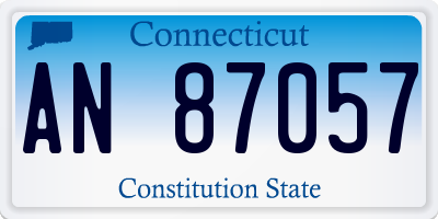 CT license plate AN87057