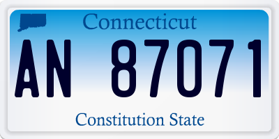 CT license plate AN87071