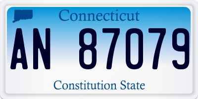 CT license plate AN87079