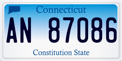 CT license plate AN87086