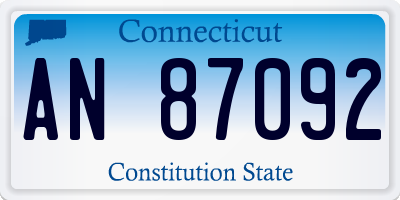 CT license plate AN87092