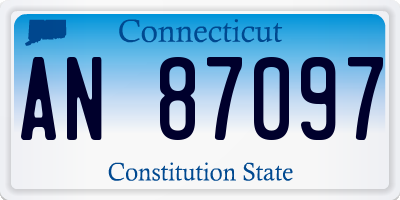 CT license plate AN87097