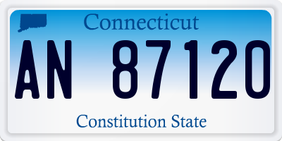 CT license plate AN87120