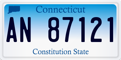 CT license plate AN87121