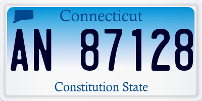 CT license plate AN87128