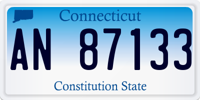 CT license plate AN87133