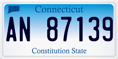 CT license plate AN87139