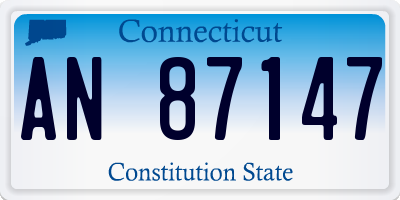 CT license plate AN87147