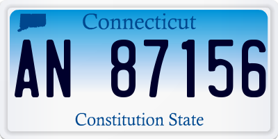 CT license plate AN87156