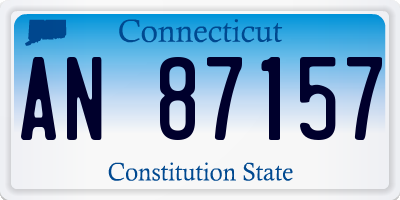 CT license plate AN87157