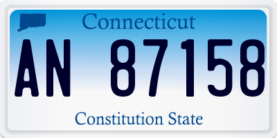 CT license plate AN87158
