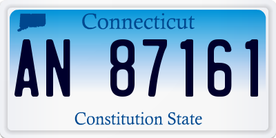 CT license plate AN87161