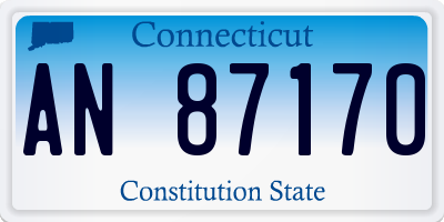 CT license plate AN87170