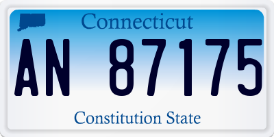 CT license plate AN87175