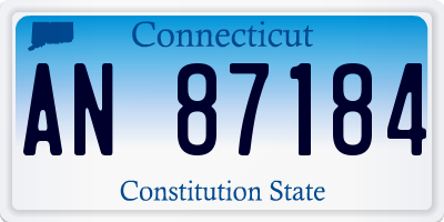 CT license plate AN87184