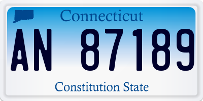 CT license plate AN87189