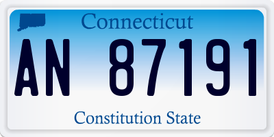 CT license plate AN87191
